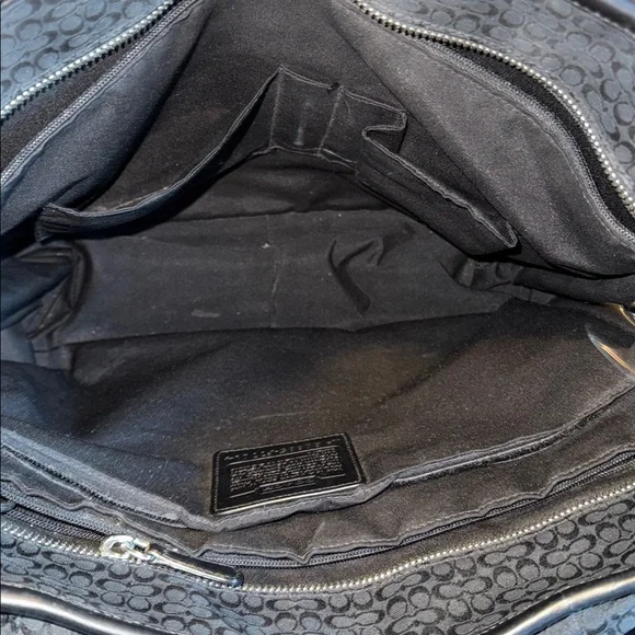 Coach Black Signature Jacquard Tote - Picture 7 of 11